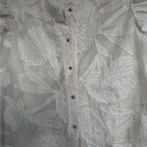 SHEIN White Floral Blouse